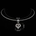 Colier Choker Crystal Heart